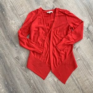 Red LOFT cardigan